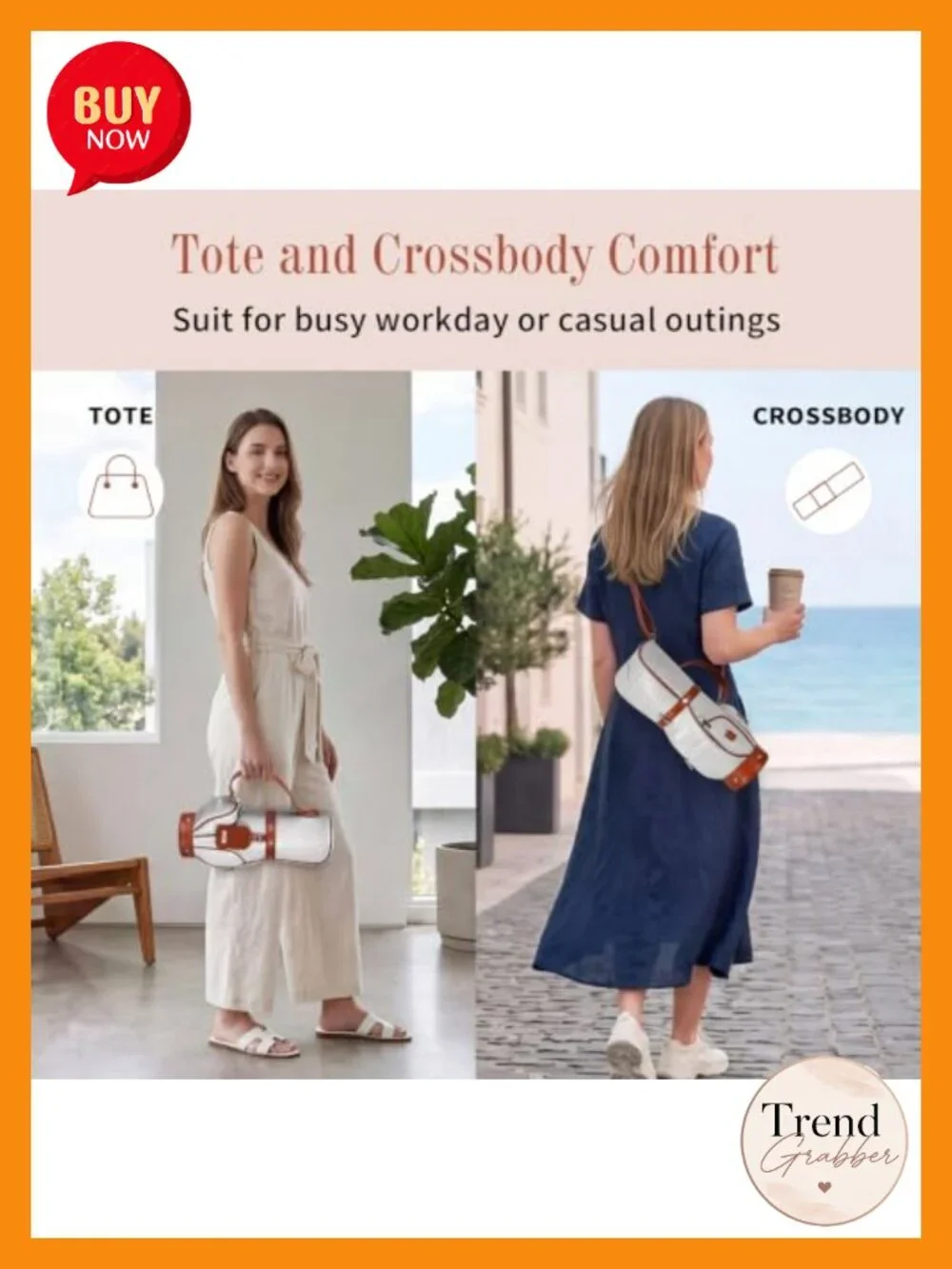Versatile Crossbody & Handbag Waterproof Microfiber Leather Work Casual